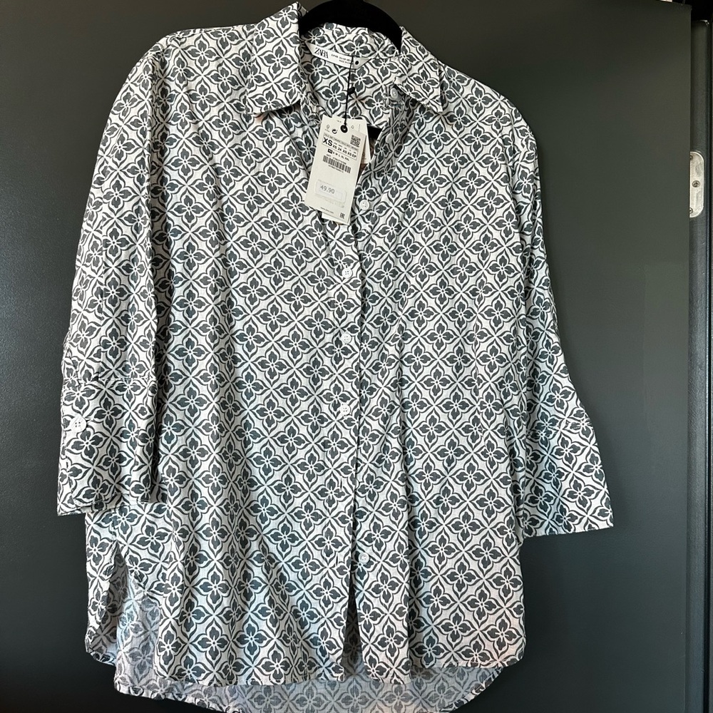 Zara Long Linen Shirt